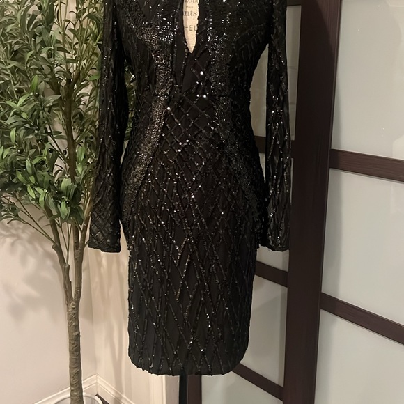 NWT - L’ATISTE Black Sequin Dress - Size Medium - Picture 3 of 6